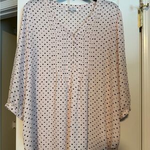 Rose & Olive Pink Heart Print Blouse